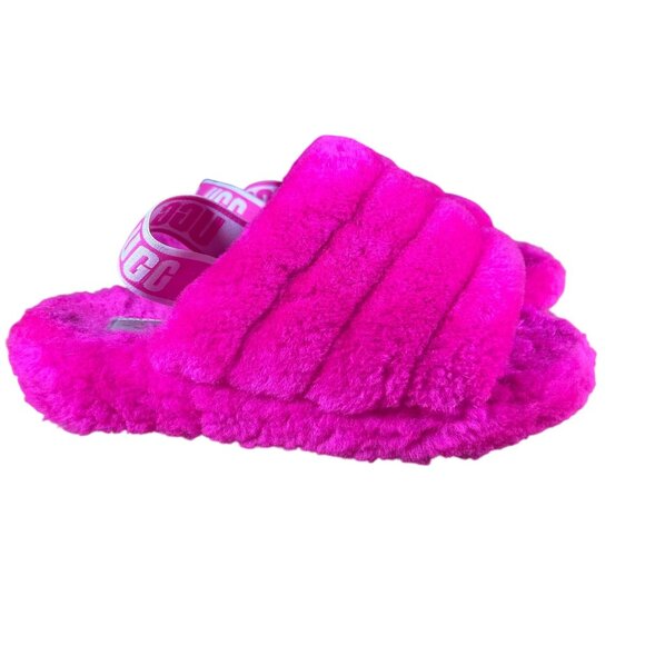 Ugg Fluff Yeah Shearling Slides Women's Size 8 in EUC! - Picture 1 of 9